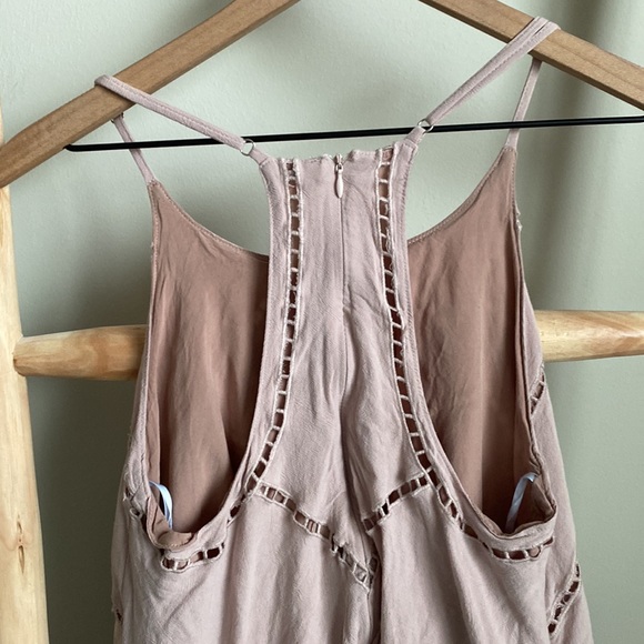 Lulu’s Dusty Pink Boho Swing Mini Dress Sz Small - Picture 6 of 8